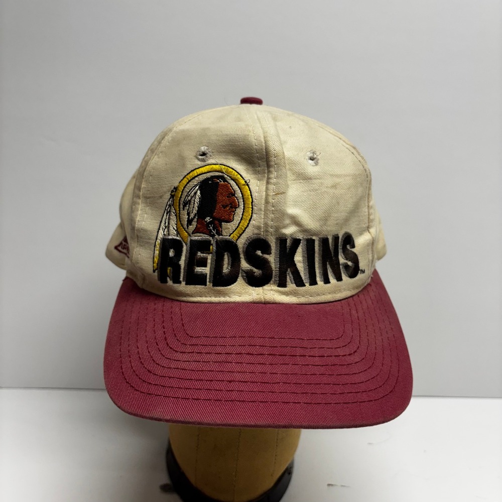 Vintage Apex One Washington Redskins Snapback Hat NFL Pro Line 90s Cream Burgund